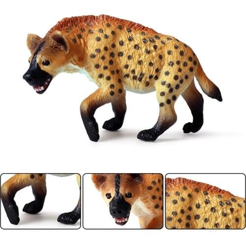 Africa Hyena Hyaena Wild Dog Animal Figure Model Toy Collector Decor Kid Gift Simulation Toy Ornaments