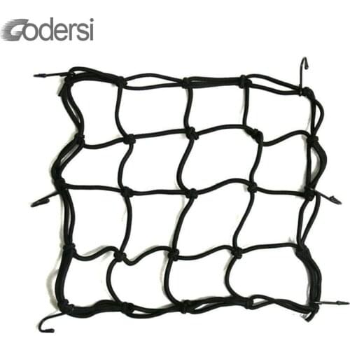 Motorcycle Luggage Net 6 Hooks Hold down Fuel Tank Luggage Mesh Web Bungee Black Motorcycle Bike 6 Hooks Tank Car styling