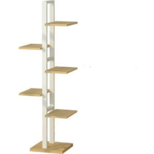 Balcony Wrought Iron Wood Flower Shelf Multi-layer Indoor And Outdoor Specials Space Step Ladder Landing Meaty Home Storage