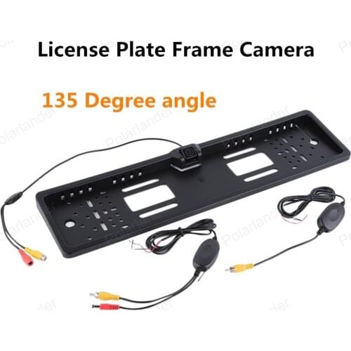 Freeshipping Wireless transmitter receiver system 656*492 pixels Car Backup Licence Plate Frame Camera