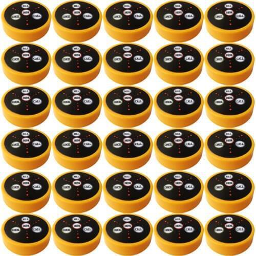 30pcs 4-key wireless pager restaurant waiter call bell service waiter caller transmitter table button wireless calling K-D4
