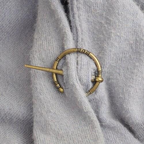 Penannular Brooch, Cloak Pin Scarf Shawl Pins Fibula, Primitive Barbarian Viking Roman Medieval Brooches Pin