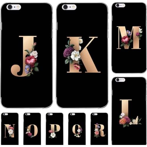 For Iphone SE 2020 Case For Iphone 5 5C 5S 5SE SE 4S 4 6 6S Plus Funny Custom Name Letter Couple Cover Fashion Black Soft Coque