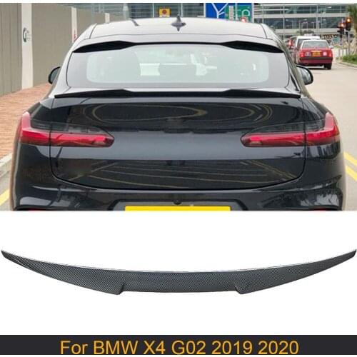 For X4 G02 Carbon Fiber Car Rear Trunk Wing Spoiler for BMW X4 G02 2019 2020 Rear Trunk Boot Lip Wing Spoiler
