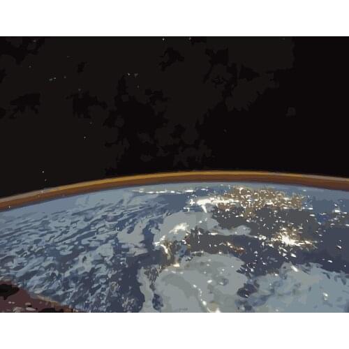 MaHuaf-i718 Earth from space Ⅱ DIY painting by Numbers animal Hand-painted canvas oil paintings for Children Room home Decor