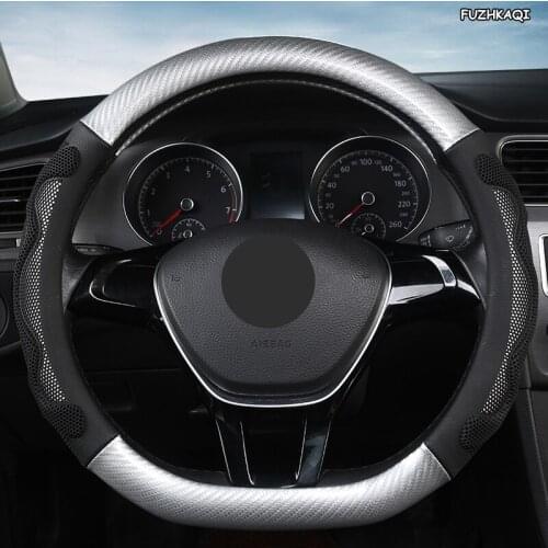 FUZHKAQI Microfiber Leather Car Steering Wheel Cover For Subaru Forester Impreza Outback Legacy XV WRX STI BRZ Impreza Ascent