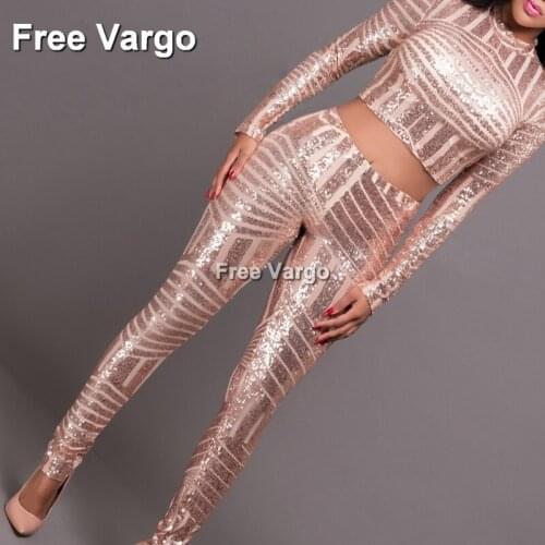 Holographic Burning Man Drag Queen Sexy Gold Sequin Clubwear Two-piece Suit Women Party Dance DJ Showgirl Singer Wear Outfit