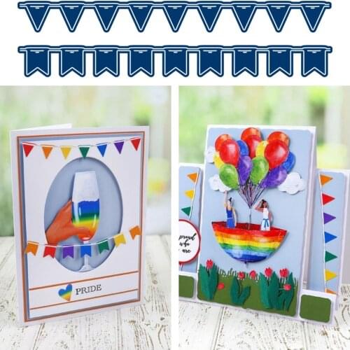 HOT Sale Holiday Banner Metal Cutting Dies for DIY Scrapbooking Crafts Dies Cut Maker Photo Album Template Handmade Decoration