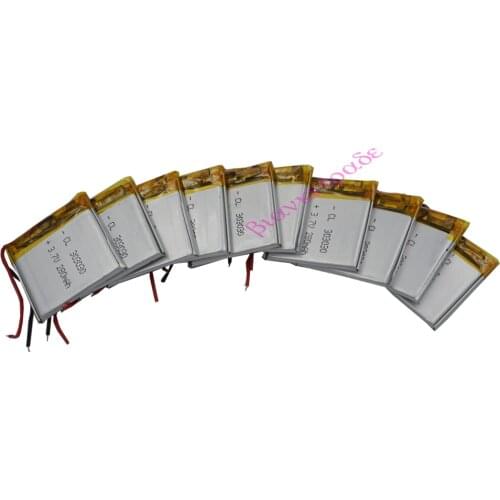 XINJ 10pcs 3.7V 280mAh Lithium Polymer Rechargeable Battery Liion 303030 For GPS Sat Nav Car Camera DVC DVR Driving recorder DIY
