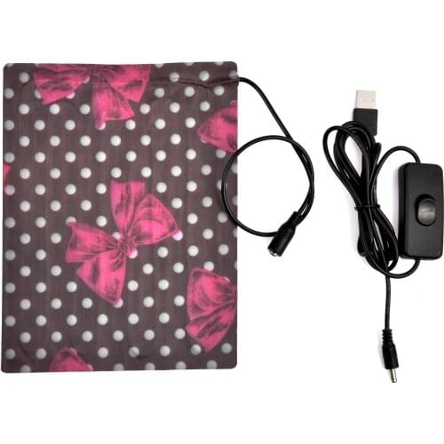 Reptile Heating Pad Waterproof Heat Adjustable Reptile Heat Mat USB Heating Film Rainproof Cloth Pet Warmer Reptile Typical