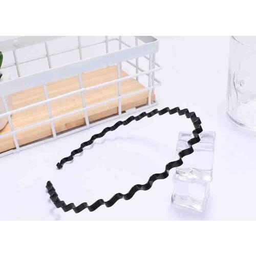 New Minimalist Unisex Hair Hooping Women Men Hippie Wavy Zigzag Sport Metallic Hair Styling Band Hoop 2021