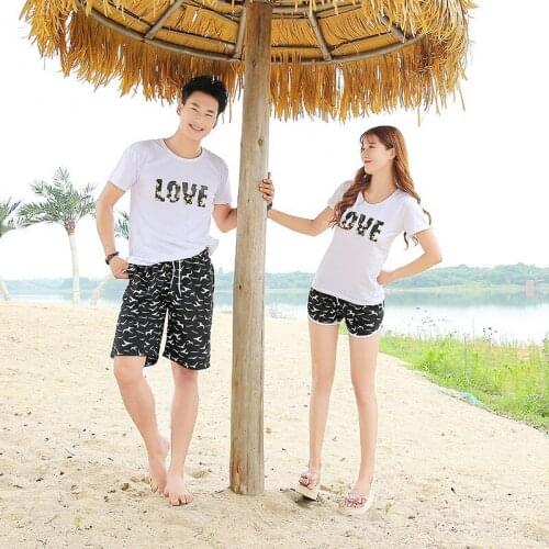Couple beachwear European and American summer beach pants quick-drying beach pants, seaside vacation hot spring outfit