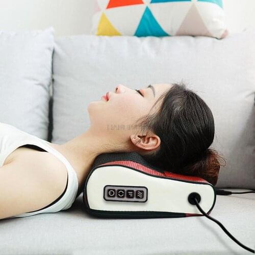 Massage pillow Massage Pillow Shiatsu Heating Shoulder Back Body Multi Function Device Cervical Healthy for car&home