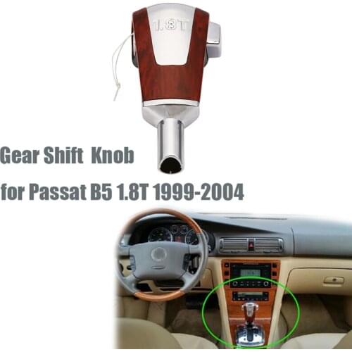 Cherry Wood & Chrome Automatic Gear Shift Knob Shifting Handball For-Passat B5 1.8T 1999-2004 3BD713139
