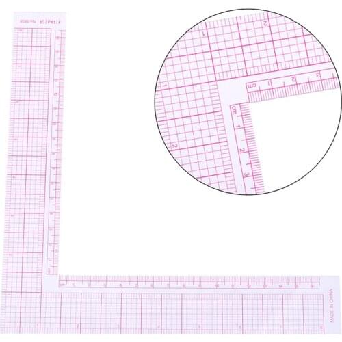 1Pc Garment Cutting Plastic L Shape Ruler For Sewing Accessories Patchwork Tools