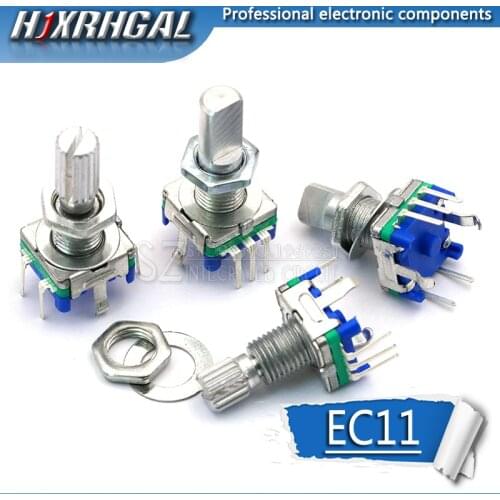 1PCS Half / Plum axis rotary encoder, handle length 15mm / 20mm code switch/EC11/ digital potentiometer switch 5Pin hjxrhgal