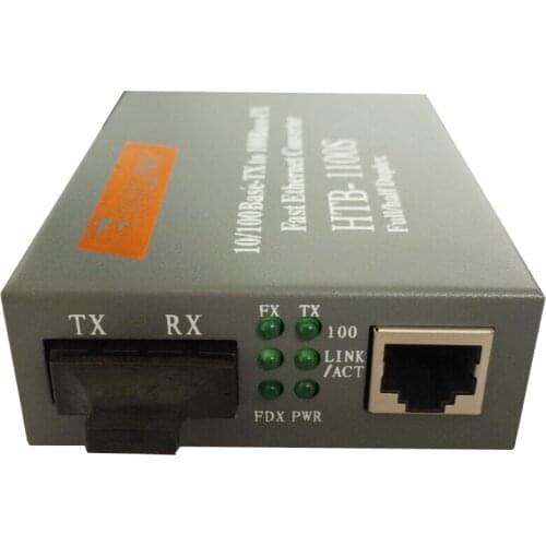 1F1E fiber fast ethernet switch, 1 single-mode dual-fiber optical, 1 RJ45 megabit 100M network SC optic transceiver