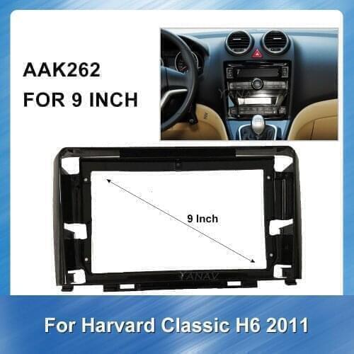 2 Din Car Radio Audio Fascia frame Dash Panel For Harvard Classic H6 2011 Car GPS Navigation Panel Adaptor Refitting Kit frame