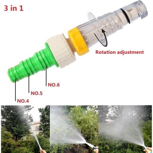 3 in 1 Mighty Power Hose Nozzle car washing tools Garden Spray Gun cleaning tool Suitable for various sizes of water pipes