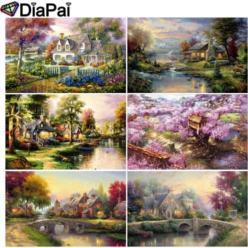 DIAPAI 5D DIY Diamond Painting 100% Full Square/Round Drill "House landscape" 3D Embroidery Cross Stitch Home Decor