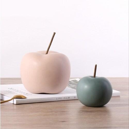 Apple Figurines Home Decoration Accessories Sweet Ornaments for Wedding Modern Style Home Decor Ceramic Creative Arts & Crafts