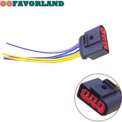 Car Mass Air Flow Sensor 5 Pin Connector Adapter Plug w Wiring 1J0973775A For VW Beetle Golf Passat For Audi A4 A6 A8 For Skoda