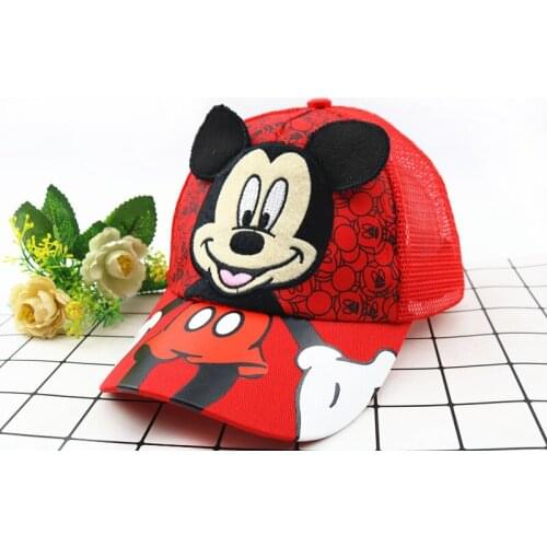 Mickey Baseball Cap for Kids Hip Hop Cartoon Hat Mickey Minnie Caps Baby Girls Boys Adjustable Summer Cap