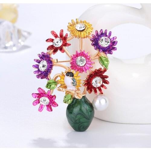 BLUELANS Flower Brooches For Clothes