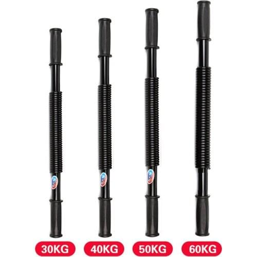 20-60KG Black Carbon Steel Spring Arm Strength Bar Chest Expander Non-slip Handle Fitness Equipment Arm Strength Device