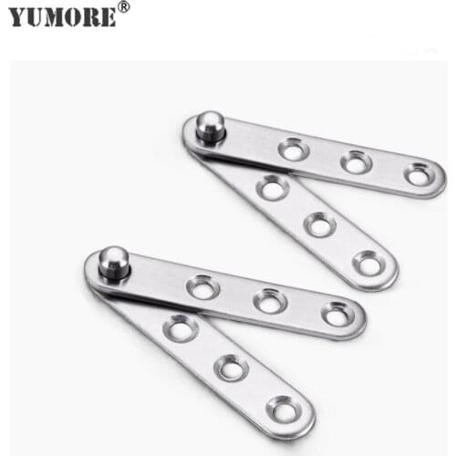 YUMORE 10PCS/LOT Stainless Steel Doors Hinge Rotating Positioning Concealed Cabinet Hinge Window Furniture Shaft Rotation Hinge