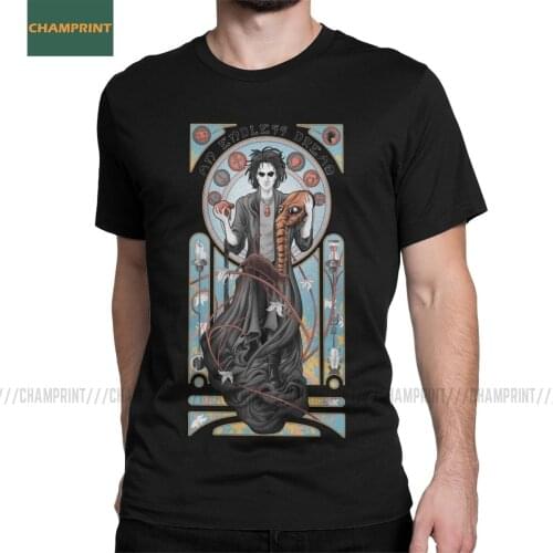 Mens An Endless Dream The Sandman T Shirts Death Vertigo Gaiman Morpheus Comic Cotton Short Sleeve Tee New Arrival T-Shirts