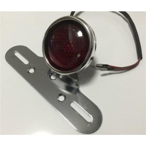 Motorcycle chrome Brake Light Motorcycle Modified Turn Signal Tail Brake Lights Motorbike License Plate Light for Harley Cruise