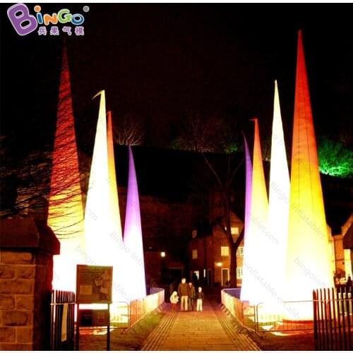 Exquisite workmanship 2m/3m/ 4m inflatable LED conical lamp tube/custom decorated inflatable toys for shopping mall or party