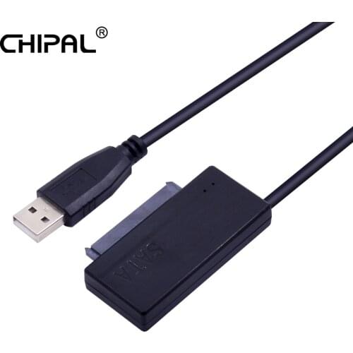 CHIPAL USB 2.0 to SATA 3.0 7+15 22Pin Cable Adapter Dual LED USB2.0 22 Pin SATA III Converter for 2.5'' HDD SSD Hard Disk Drive