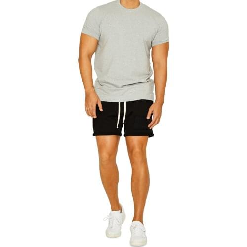 2021 Aitonoble Cotton Summer Breathable Leisure Fitness SET Mens Shortsleeve Basketball Training Sports Running set