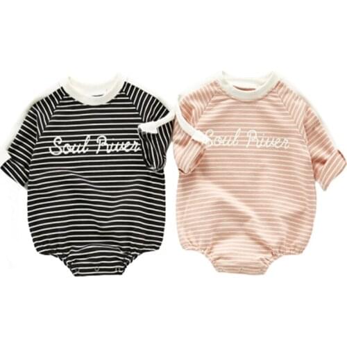 Newborn Baby Girl Spring and Autumn Baby striped Romper Autumn Baby Romper New Baby Jumpsuit Cotton Outfits Baby Girl Clothes