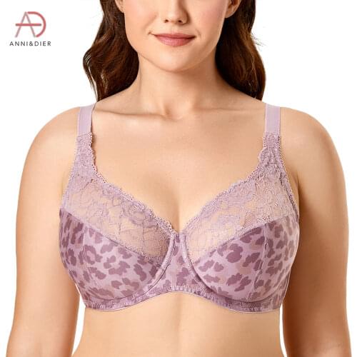 Womens Beauty Floral Lace Non Padded Minimizer Full Figure Underwire Plus Size Bra