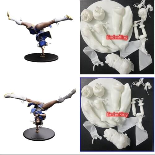 1/6 26CM 3D Printing Street Fighter Chunli Garage Kit GK Model Unpainted High Quality ,White-Film Collection To Painter A118