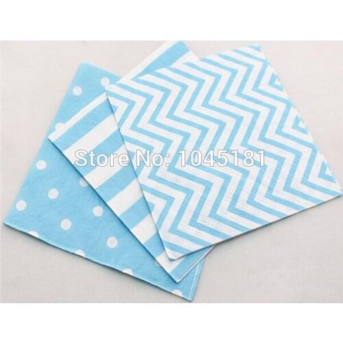Multi-colord Party Paper Tableware Luncheon napkins Wedding Holiday Party Supplies Disposable Beverage Napkins 200pcs/lot