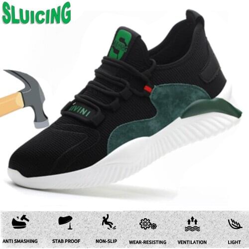 Men Boots Work Sneakers Safety Shoes Men Steel Toe Shoes Puncture Proof Boots Men Work Shoes Sneakers Indestructible Footwear