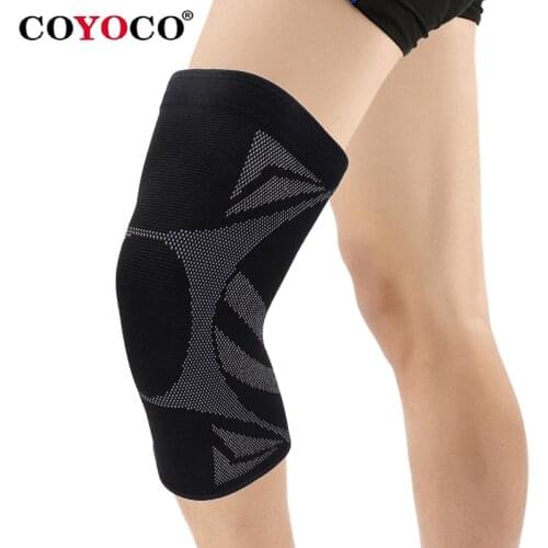 COYOCO Matte Black Anti-slip Strip Sports Knee Support Pads 1 Pcs Kneepads Knee Protector Warm for Arthritis Joint Pain Relief