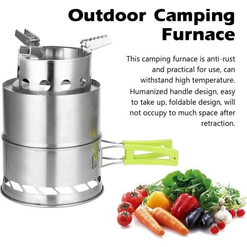 Camping Equipment Portable Outdoor Camping Furnace Picnic Windproof cook stove Cooking Detachable Stoves Caping cookware 우드스토브