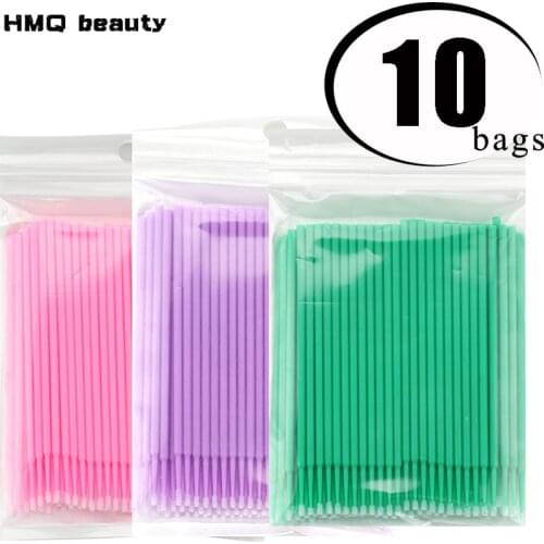 Wholesale 1000pcs/lot Disposable Makeup Brushes Swab Microbrushes Eyelash Extension Tools Individual Lash Removing Tools
