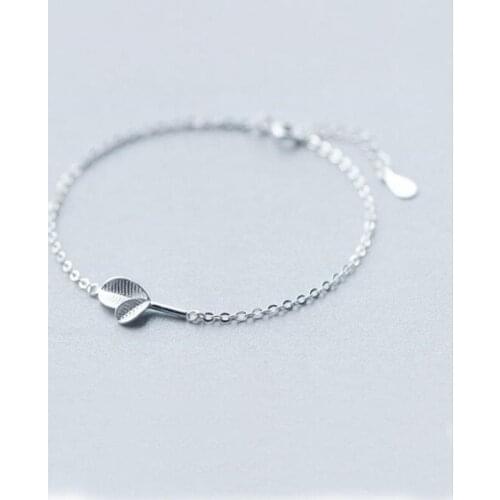 Simple Fresh Forest 925 Sterling Silver Jewelry Ornaments Personality Leaves Female Creative High-quality Bracelet SB57