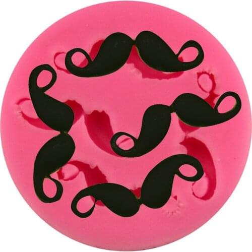 A variety of cartoon moustache silicone mold chocolate fondant baking mold DIY cake decoration tools glue dripping manual
