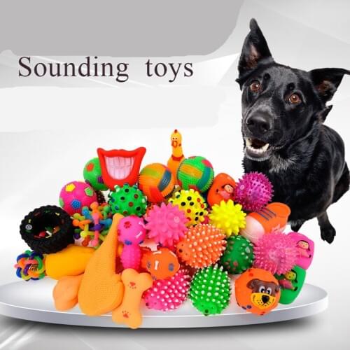 Rubber Squeak Toy for Dog Screaming Chicken Chew Bone Slipper Squeaky Ball Dog Toys Tooth Grinding & Training Pet Toy Supplies