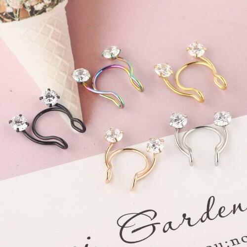TIANCIFBYJS 20G Stainless Steel Nose Rings Hoop CZ Cartilage Earrings for Women Ear Lip Tragus Piercings Body Jewelry 50/100pcs