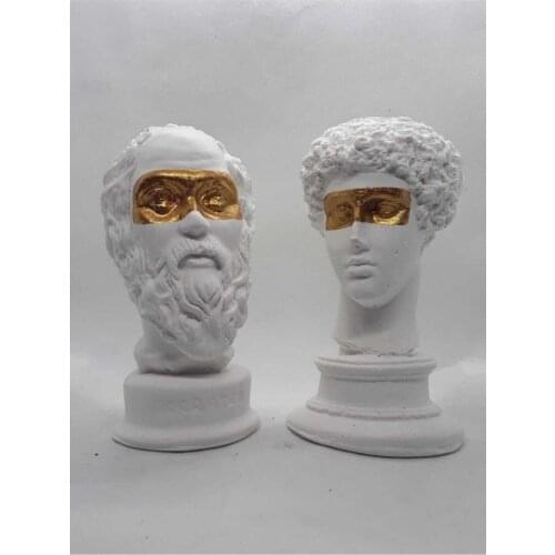 Hermes + Socrates Sculpture Bust Trinket 2'li