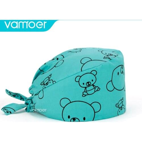 High quality pure cotton Doctors scrubs hats nurse nursing accessories vet pharmacy hat Beauty salon hats for women