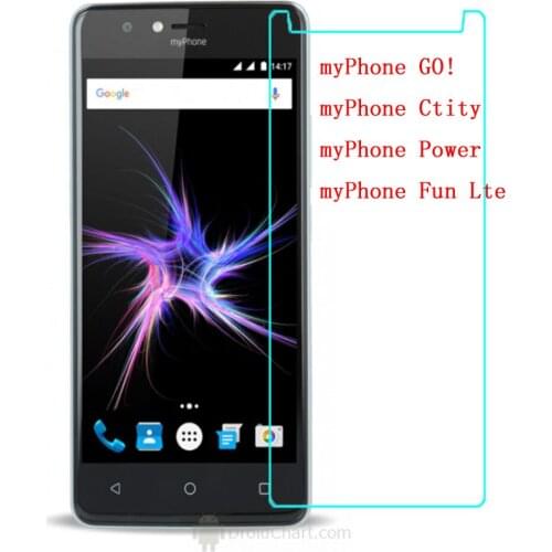 For Tempered Glass myPhone Ctity Go Power Power 9H Protective Film Explosion-proof Phone Cover for myPhone Fun Lte